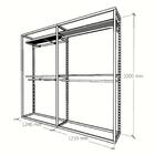 Closet Araras, Guarda Roupas Aberto Industrial Com 18 Peças P