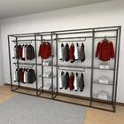 Closet Araras, Guarda Roupas Aberto Industrial Com 18 Peças P