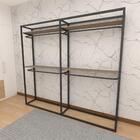Closet Araras, Guarda Roupas Aberto Industrial Com 18 Peças P