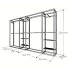 Closet Araras, Guarda Roupas Aberto Industrial Com 18 Peças P