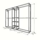 Closet Araras, Guarda Roupas Aberto Industrial Com 18 Peças P