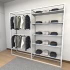 Closet Araras, Guarda Roupas Aberto Industrial Com 19 Peças B