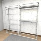 Closet Araras, Guarda Roupas Aberto Industrial Com 19 Peças B