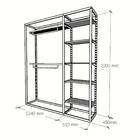 Closet Araras, Guarda Roupas Aberto Industrial Com 19 Peças B