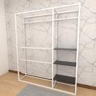 Closet Araras, Guarda Roupas Aberto Industrial Com 19 Peças B