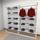 Closet Araras, Guarda Roupas Aberto Industrial Com 19 Peças B