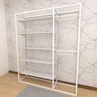 Closet Araras, Guarda Roupas Aberto Industrial Com 19 Peças B