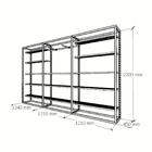 Closet Araras, Guarda Roupas Aberto Industrial Com 19 Peças P