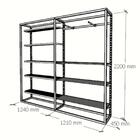 Closet Araras, Guarda Roupas Aberto Industrial Com 19 Peças P