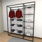 Closet Araras, Guarda Roupas Aberto Industrial Com 19 Peças P