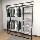 Closet Araras, Guarda Roupas Aberto Industrial Com 19 Peças P