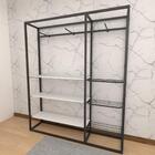 Closet Araras, Guarda Roupas Aberto Industrial Com 19 Peças P