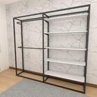 Closet Araras, Guarda Roupas Aberto Industrial Com 19 Peças P