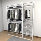 Closet Araras, Guarda Roupas Aberto Industrial Com 20 Peças B