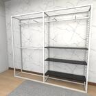 Closet Araras, Guarda Roupas Aberto Industrial Com 20 Peças B