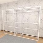 Closet Araras, Guarda Roupas Aberto Industrial Com 20 Peças B