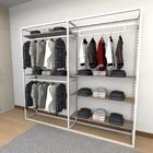 Closet Araras, Guarda Roupas Aberto Industrial Com 20 Peças B