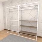 Closet Araras, Guarda Roupas Aberto Industrial Com 20 Peças B