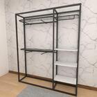 Closet Araras, Guarda Roupas Aberto Industrial Com 20 Peças P