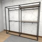 Closet Araras, Guarda Roupas Aberto Industrial Com 20 Peças P