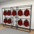 Closet Araras, Guarda Roupas Aberto Industrial Com 20 Peças P