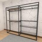 Closet Araras, Guarda Roupas Aberto Industrial Com 20 Peças P