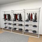 Closet Araras, Guarda Roupas Aberto Industrial Com 21 Peças B