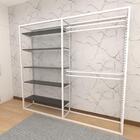 Closet Araras, Guarda Roupas Aberto Industrial Com 21 Peças B