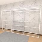 Closet Araras, Guarda Roupas Aberto Industrial Com 21 Peças B