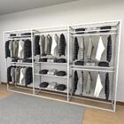 Closet Araras, Guarda Roupas Aberto Industrial Com 21 Peças B