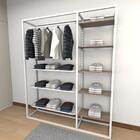 Closet Araras, Guarda Roupas Aberto Industrial Com 21 Peças B