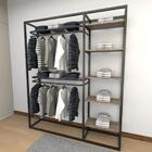 Closet Araras, Guarda Roupas Aberto Industrial Com 21 Peças P