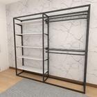 Closet Araras, Guarda Roupas Aberto Industrial Com 21 Peças P