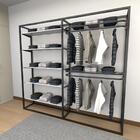 Closet Araras, Guarda Roupas Aberto Industrial Com 21 Peças P