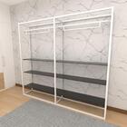 Closet Araras, Guarda Roupas Aberto Industrial Com 22 Peças B