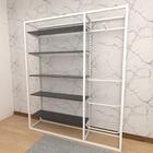 Closet Araras, Guarda Roupas Aberto Industrial Com 22 Peças B