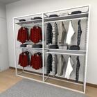 Closet Araras, Guarda Roupas Aberto Industrial Com 22 Peças B