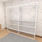 Closet Araras, Guarda Roupas Aberto Industrial Com 22 Peças B