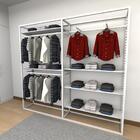 Closet Araras, Guarda Roupas Aberto Industrial Com 22 Peças B