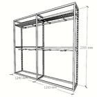 Closet Araras, Guarda Roupas Aberto Industrial Com 22 Peças B