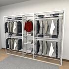 Closet Araras, Guarda Roupas Aberto Industrial Com 22 Peças B