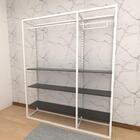 Closet Araras, Guarda Roupas Aberto Industrial Com 22 Peças B