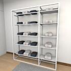 Closet Araras, Guarda Roupas Aberto Industrial Com 22 Peças B