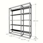 Closet Araras, Guarda Roupas Aberto Industrial Com 22 Peças B