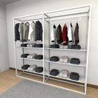 Closet Araras, Guarda Roupas Aberto Industrial Com 22 Peças B