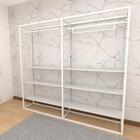 Closet Araras, Guarda Roupas Aberto Industrial Com 22 Peças B