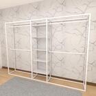 Closet Araras, Guarda Roupas Aberto Industrial Com 22 Peças B