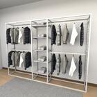 Closet Araras, Guarda Roupas Aberto Industrial Com 22 Peças B