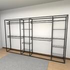 Closet Araras, Guarda Roupas Aberto Industrial Com 22 Peças P