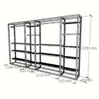 Closet Araras, Guarda Roupas Aberto Industrial Com 22 Peças P